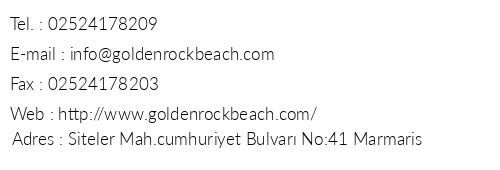 Golden Rock Beach Hotel telefon numaralar, faks, e-mail, posta adresi ve iletiim bilgileri